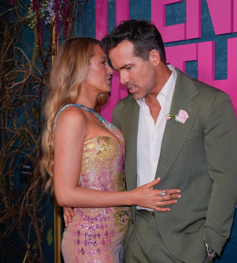 NEW YORK, NEW YORK - AUGUST 06: Blake Lively and Ryan Reynolds attend the "It Ends With Us" New York Premiere at AMC Lincoln Square Theater on August 6, 2024 in New York City. (Photo by Gotham/WireImage)