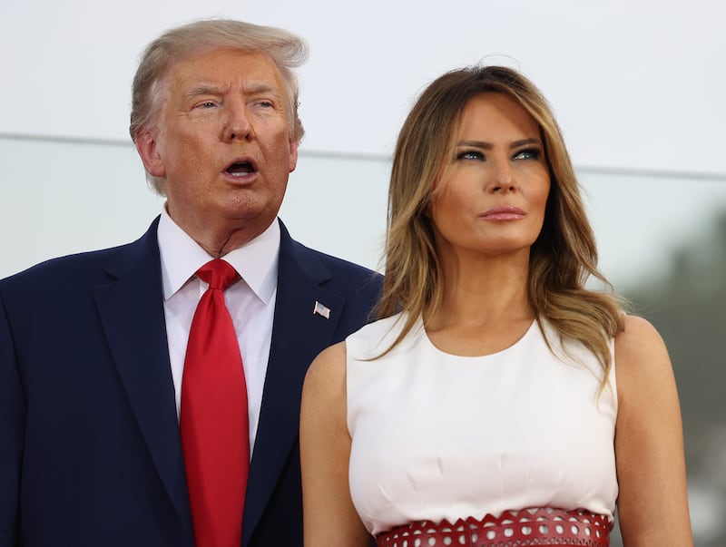 Melania Trump with her husband, President Donald Trump.