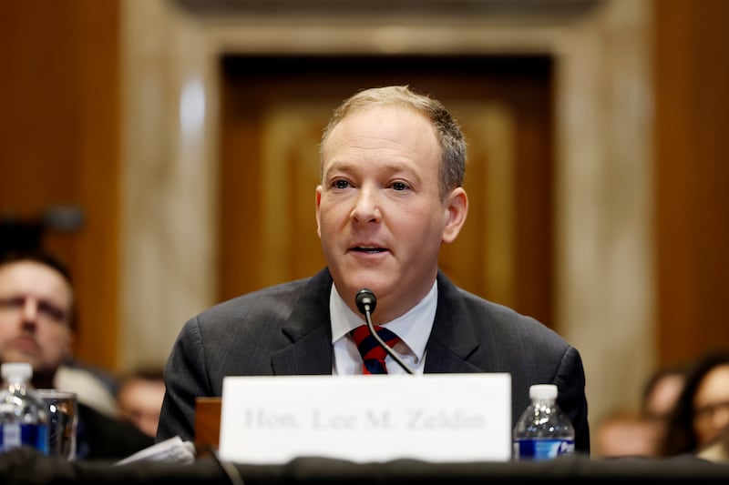 Lee Zeldin at his confirmation hearing Thursday.