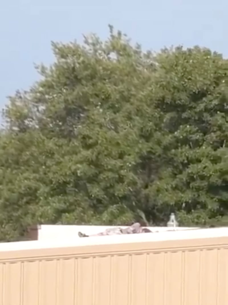 A screen grab captured from a video shows the shooter of Donald Trump that was killed by the Secret Service