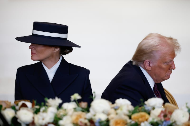 First lady Melania Trump and U.S. President Donald Trump