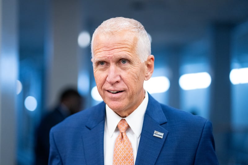 UNITED STATES - JULY 15: Sen. Thom Tillis, R-N.C., arrives for a vote in the U.S. Capitol on Tuesday, July 15, 2025. (Bill Clark/CQ-Roll Call, Inc via Getty Images)