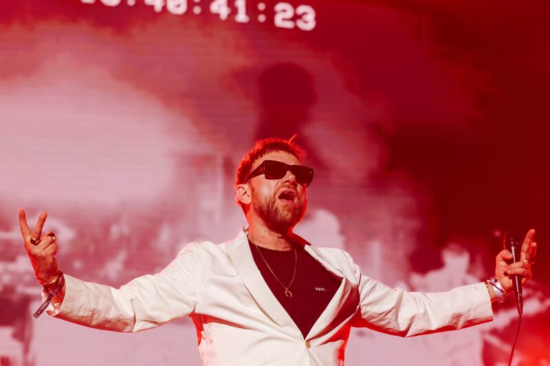 Blur performs during Coachella on Saturday, April 13, 2024 in Indio, CA.
