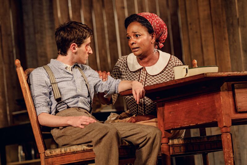 Noah Robbins and Vanessa Bell Calloway in "Purlie Victorious."