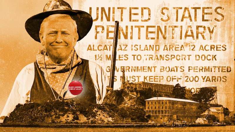 Donald Trump, Alcatraz photo illustration