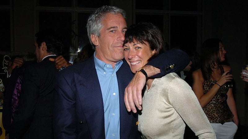 NEW YORK CITY, NY - MARCH 15: Jeffrey Epstein and Ghislaine Maxwell attend de Grisogono Sponsors The 2005 Wall Street Concert Series Benefitting Wall Street Rising, with a Performance by Rod Stewart at Cipriani Wall Street on March 15, 2005 in New York City. (Photo by Joe Schildhorn/Patrick McMullan via Getty Images)