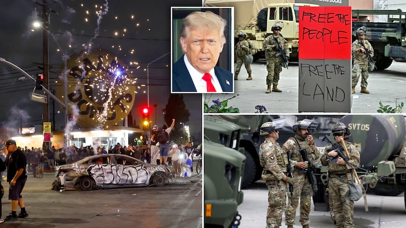 Donald Trump, LA protest