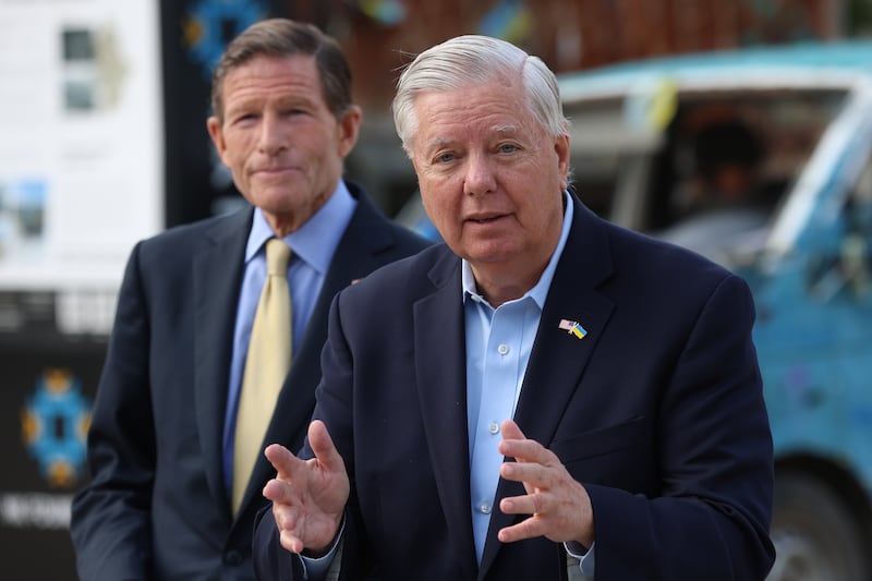 Senator Richard Blumenthal and Republican Senator Lindsey Graham, arrived in Kyiv for a visit. During their visit, the senators outlined how US Senate could hit the Russian economy by imposing a 500 percent tariff on anyone buying Russian oil, gas or petrochemicals.