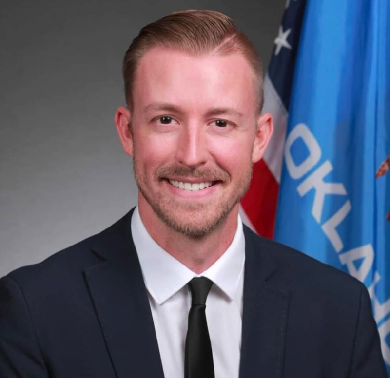 Oklahoma State Superintendent Ryan Walters, in an official government portrait.