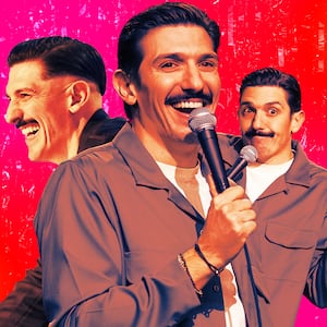 A photo illustration of comedian Andrew Schulz.