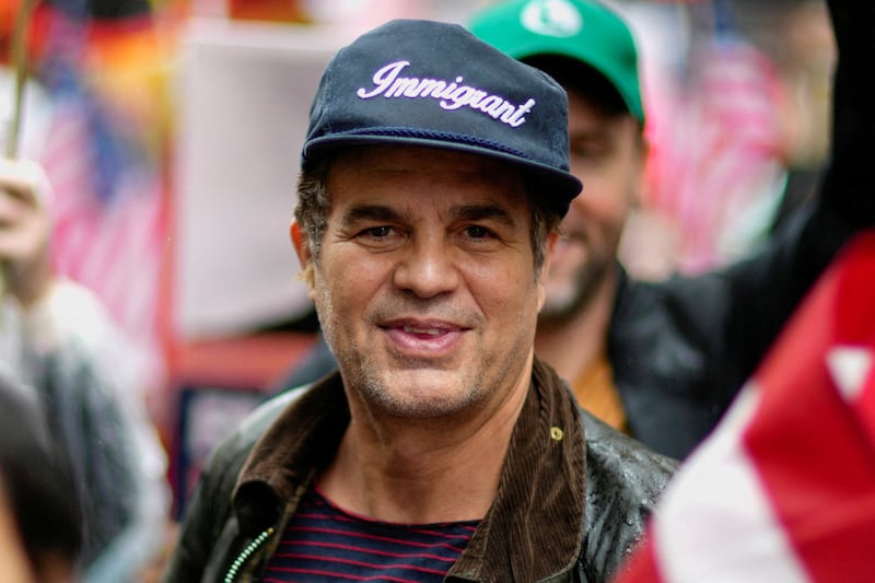 Actor Mark Ruffalo joins the "No Kings Day" protest against U.S. President Donald Trump's policies.