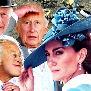 Photo collage of King Charles III at the 2025 Royal Ascot and Kate Middleton