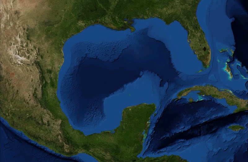The Gulf of Mexico.