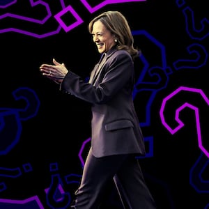 A photo illustration of Vice President Kamala Harris.