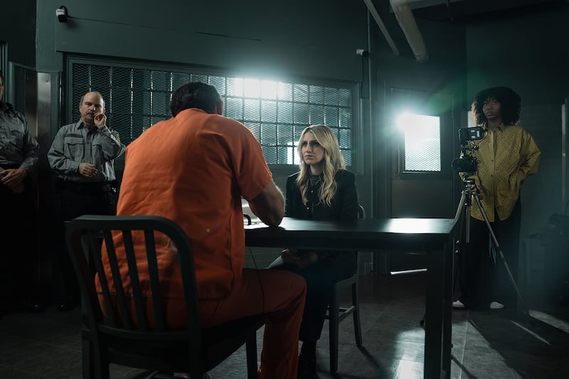 Dennis Quaid, Annaleigh Ashford and Tamera Tomakili in Happy Face.