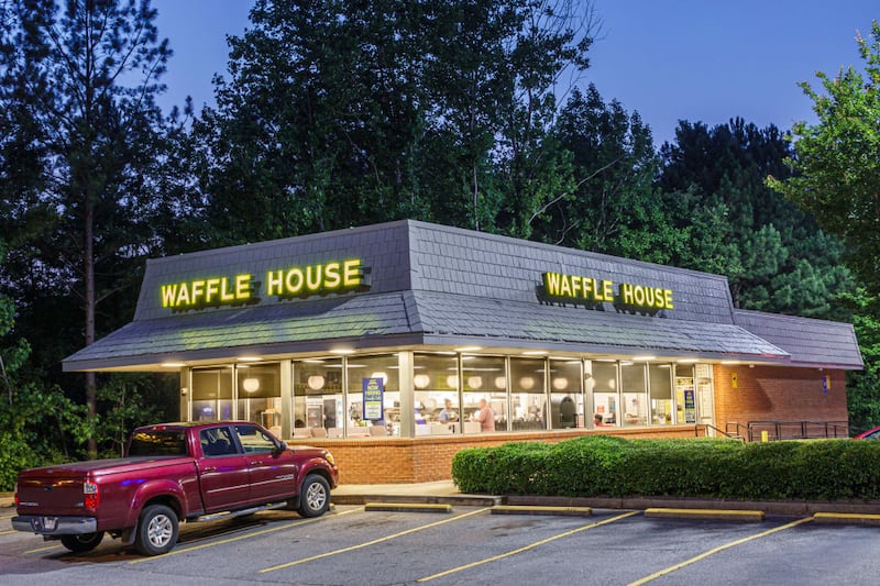 A Waffle House restaurant in Alpharetta, Georgia.