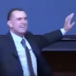 Vance Boelter dances at a Christian event in the Democratic Republic of Congo in 2021.