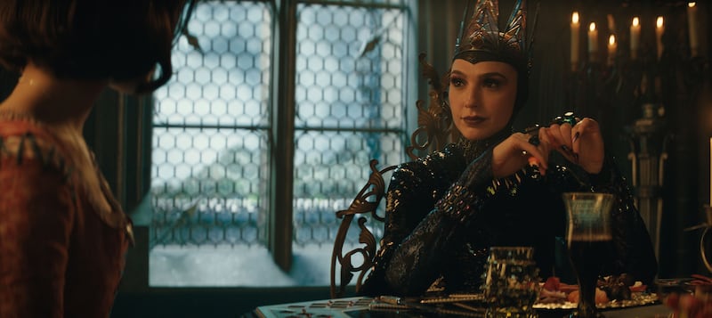 Rachel Zegler as Snow White and Gal Gadot as Evil Queen in Snow White.