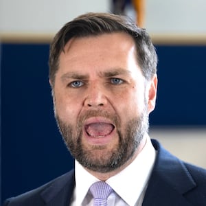 Vice President JD Vance speaks to the press following a tour of the multiagency Federal Joint Operations Center at the Wilshire Federal Building on June 20, 2025 in Los Angeles, California.