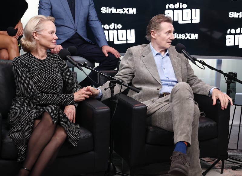 Rumors began spreading that Liam Neeson and Pamela Anderson are in a relationship due to their undeniable chemistry with one another.