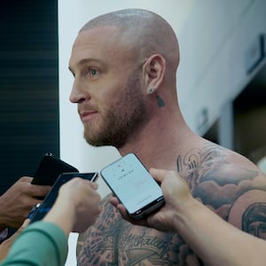 Chet Hanks as Travis Bugg in Episode 101 of Running Point