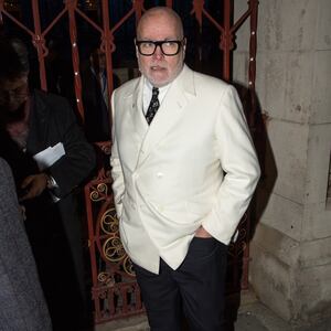 Businessman Gary Goldsmith arrives for the Conservative party Black and White Ball at Natural History Museum on February 7, 2018 in London, England.