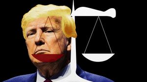 A photo illustration of Donald Trump.
