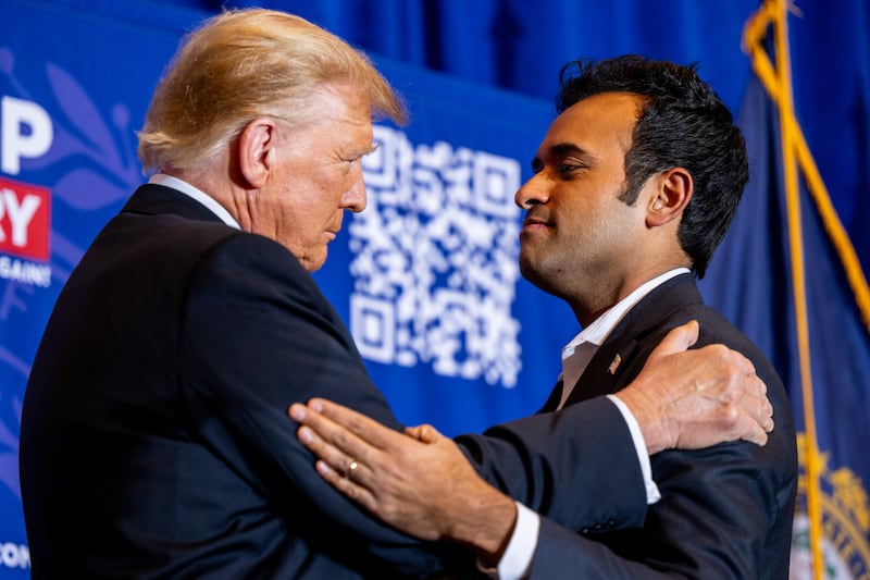 Donald Trump and Vivek Ramaswamy