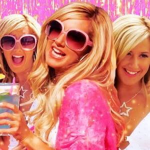 A photoillustration of Ashley Tisdale performing “Fabulous” High School Musical 2.