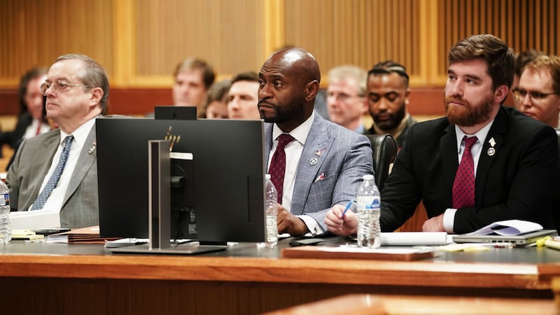 A photo including special prosecutors John Floyd, Nathan Wade, and assistant district attorney Donald Wakeford