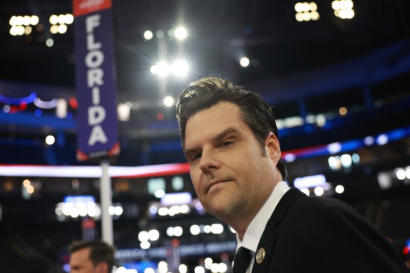 Matt Gaetz joined One America News Network (OAN) as an anchor after resigning from Congress in November.