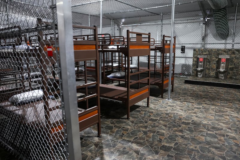 There is no privacy for detainees at Florida’s “Alligator Alcatraz.”