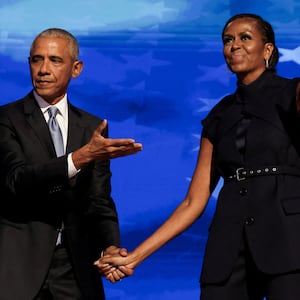 Michelle Obama and Barack Obama