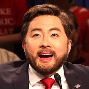 SATURDAY NIGHT LIVE -- Episode 1869 -- Pictured: Bowen Yang as JD Vance during the "Pre-Election" Cold Open on Saturday, November 2, 2024 -- (Photo by: Will Heath/NBC via Getty Images)