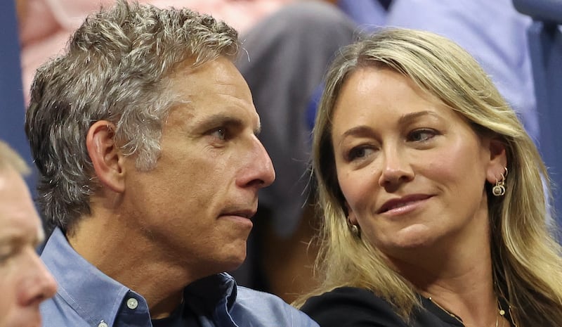 NEW YORK, NY - AUGUST 30 : Ben Stiller and his wife Christine Taylor attend Rafael Nadal's victory during Day 2 of the US Open 2022, 4th Grand Slam of the season, at the USTA Billie Jean King National Tennis Center on August 30, 2022 in Queens, New York City. (Photo by Jean Catuffe/GC Images)