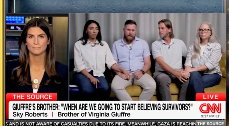 Virginia Guiffre's family interviewed on CNN.