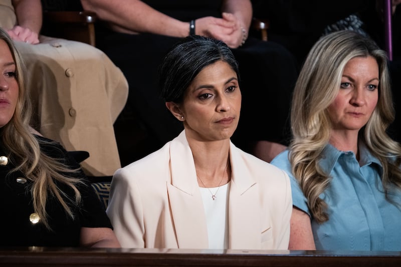 Second Lady Usha Vance attends President Donald Trump's address to a joint session of Congress in the House Chamber of the U.S. Capitol on Tuesday, March 4, 2025.