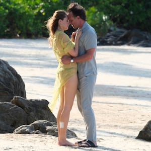 Walton Goggins and Aimee Lou Wood