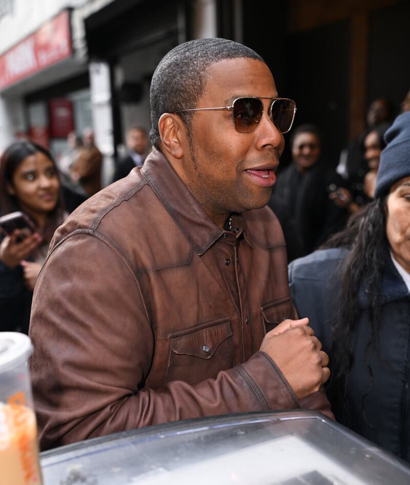 NEW YORK, NEW YORK - MARCH 23:  Kenan Thompson arrives to the opening of "Othello" on Broadway at the Ethel Barrymore Theatre on March 23, 2025 in New York City. (Photo by James Devaney/GC Images)