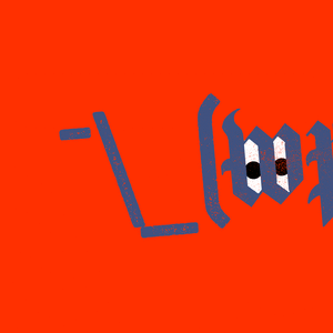 ¯\_(ツ)_/¯ with Washington Post logo inside instead of the face with blinking eyes in the “W”