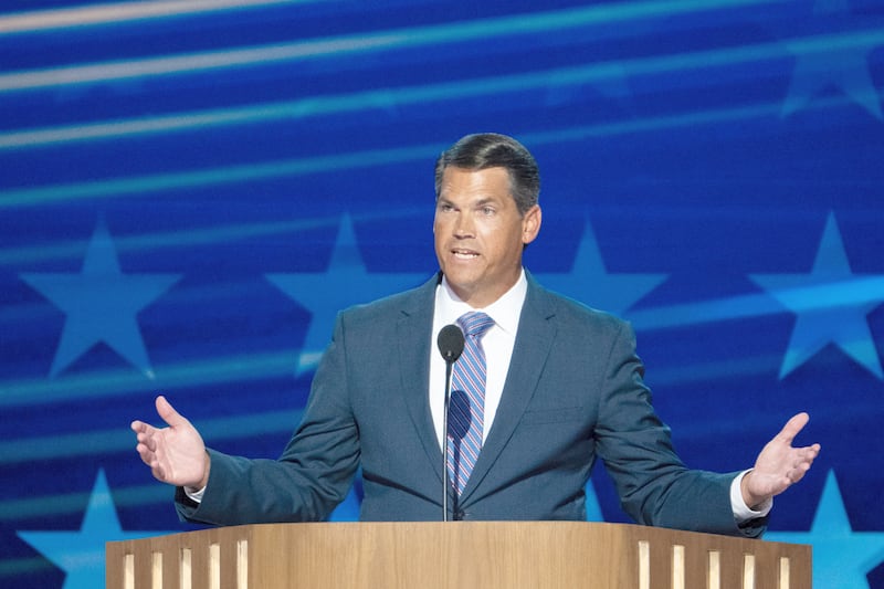 Geoff Duncan, former Lieutenant Governor of Georgia, speaks during day three of the 2024 Democratic National Convention in Chicago.