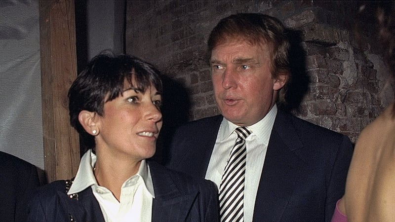 Pictured are Ghislaine Maxwell and Donald Trump