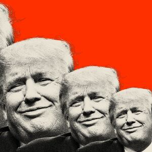 Photo illustration of Donald Trump making a "whatever"-like face