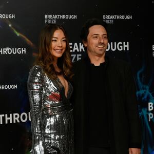 Nicole Shanahan and her ex-husband Sergey Brin pictured in 2019.