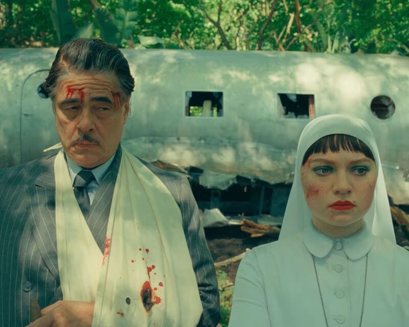 Film still from Wes Anderson's Phoenician Scheme