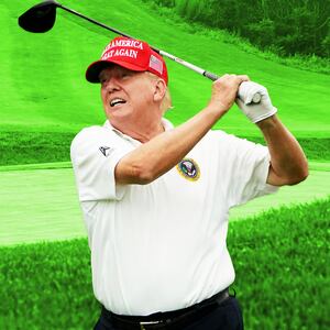 Donald Trump golfing