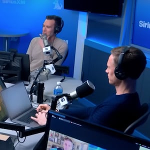 Jon Favreau and Tommy Vietor of Pod Save Ameria.