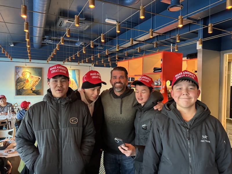 Don. Jr with Greenlanders