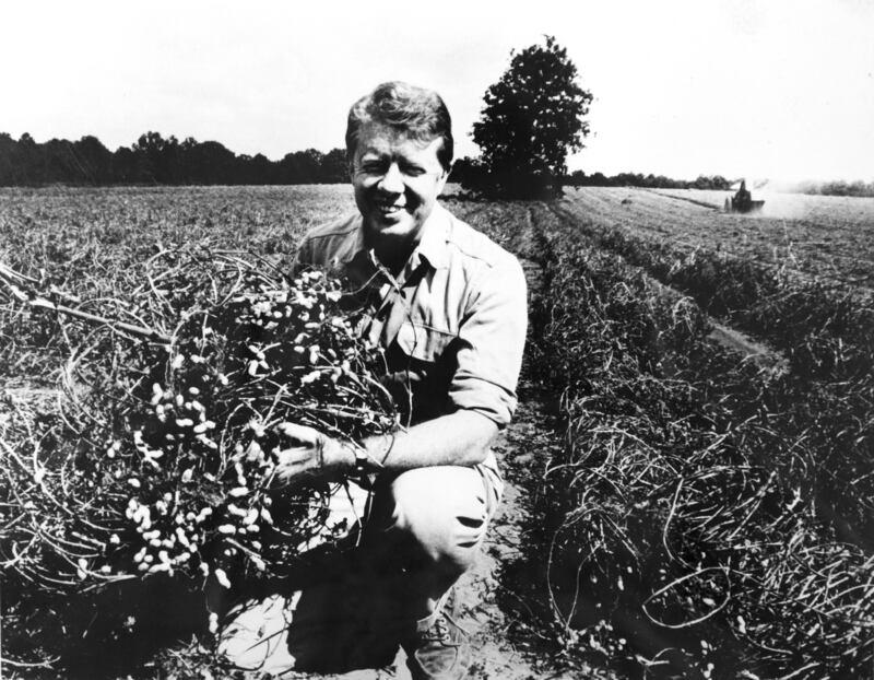 Jimmy Carter on his peanut farm in Plains, Georgia, circa 1976.
