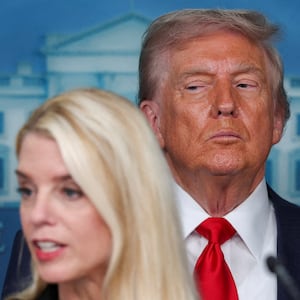 Donald Trump joked about not talking about Pam Bondi's looks.